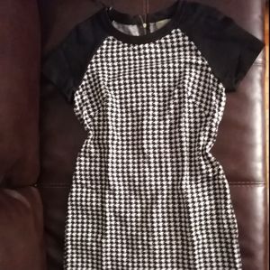 Black and white houndstooth dress
